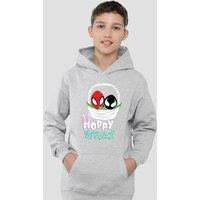 Marvel Spiderman Hoppy Spring Youth Kids Pull-Over Hoodie, Athletic Heather in Grey | Size: 5-6 Years