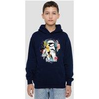 Disney Star Wars Abstract Trooper Youth Kids Pull-Over Hoodie, Navy | Size: 9-11 Years