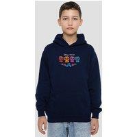 Disney Coco Full Color Logo Youth Kids Pull-Over Hoodie, Navy | Size: 12-13 Years