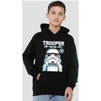 Disney Star Wars Stormtrooper Kawaii Youth Kids Pull-Over Hoodie, Black | Size: 5-6 Years