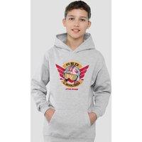 Disney Star Wars Red Leader Youth Kids Pull-Over Hoodie, Athletic Heather in Grey | Size: 7-8 Years