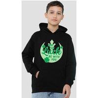 Disney Star Wars St Patrick'S Day Luck Rebel Sign Youth Kids Pull-Over Hoodie, Black | Size: 5-6 Years