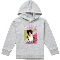 Whitney Houston I Wanna Dance Youth Kids Pull-Over Hoodie, Athletic Heather in Grey | Size: 12-13 Years