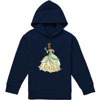 Disney The Princess & The Frog Be You. It'S Beautiful With Tiana Youth Kids Pull-Over Hoodie, Navy | Size: 5-6 Years
