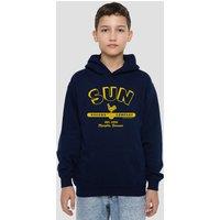 Sun Records Simple Sun Logo Youth Kids Pull-Over Hoodie, Navy | Size: 12-13 Years