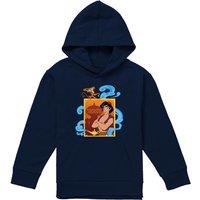 Disney Aladdin Diamond In The Rough, With Abu & The Magic Lamp Youth Kids Pull-Over Hoodie, Navy | Size: 12-13 Years
