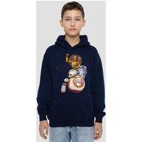 Disney Star Wars Droid Squad Youth Kids Pull-Over Hoodie, Navy | Size: 5-6 Years
