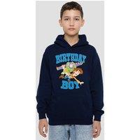 Disney Toy Story Birthday Boy Woody & Buzz Youth Kids Pull-Over Hoodie, Navy | Size: 9-11 Years