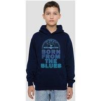 Sun Records Born From The Blues Youth Kids Pull-Over Hoodie, Navy | Size: 5-6 Years