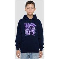 Marvel X-Men Jean Grey Info Youth Kids Pull-Over Hoodie, Navy | Size: 9-11 Years