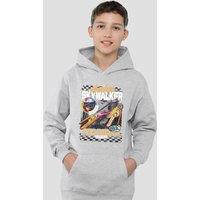 Star Wars Anakin Skywalker Tatooine Pod Racing Youth Kids Pull-Over Hoodie, Athletic Heather in Grey | Size: 12-13 Years