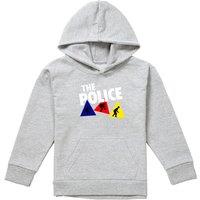 The Police Dancing Triangles Youth Kids Pull-Over Hoodie, Athletic Heather in Grey | Size: 9-11 Years