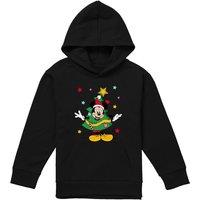 Disney Mickey Mouse Christmas Tree Youth Kids Pull-Over Hoodie, Black | Size: 12-13 Years