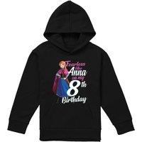 Disney Frozen Fearless Like Anna 8Th Birthday Youth Kids Pull-Over Hoodie, Black | Size: 7-8 Years