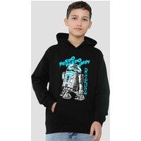 Disney Star Wars R2D2 Graff Youth Kids Pull-Over Hoodie, Black | Size: 12-13 Years