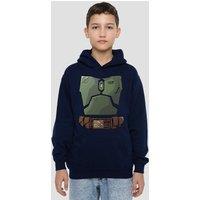 Disney Star Wars Boba Fett Costume Youth Kids Pull-Over Hoodie, Navy | Size: 7-8 Years