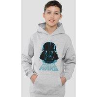 Disney Star Wars Vader Distressed Youth Kids Pull-Over Hoodie, Athletic Heather in Grey | Size: 7-8 Years