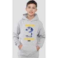 Disney Star Wars Greatest Kid R2D2 Youth Kids Pull-Over Hoodie, Athletic Heather in Grey | Size: 9-11 Years