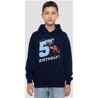 Marvel Thor Birthday 5 Youth Kids Pull-Over Hoodie, Navy | Size: 5-6 Years