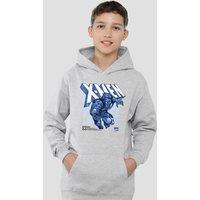 Marvel X-Men Beast Youth Kids Pull-Over Hoodie, Athletic Heather in Grey | Size: 5-6 Years