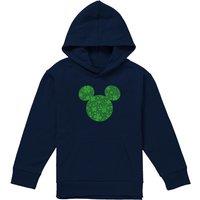Disney Mickey Mouse St Patrick'S Day Shamrock Ears Youth Kids Pull-Over Hoodie, Navy | Size: 12-13 Years