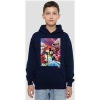 Marvel X-Men Team Defend Youth Kids Pull-Over Hoodie, Navy | Size: 7-8 Years