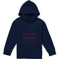 Disney Mickey Mouse Christmas Sweater Youth Kids Pull-Over Hoodie, Navy | Size: 7-8 Years