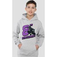 Marvel Black Panther Birthday 8 Youth Kids Pull-Over Hoodie, Athletic Heather in Grey | Size: 5-6 Years