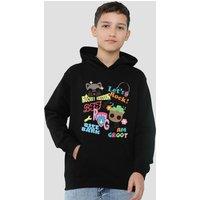 Marvel Guardians Of The Galaxy Rocket & Groot Stickers Youth Kids Pull-Over Hoodie, Black | Size: 7-8 Years