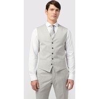 Slim Fit Italian Grey Twill Waistcoat