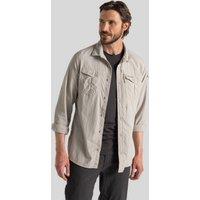 Craghoppers Men's 'Nosilife Adventure' Long Sleeve Insect Repellent Shirt in Ecru | Size: Large