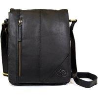 VALITA Men's Super Soft Premium Leather Messenger Bag in Black