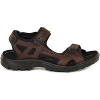 Ecco Men's 'Yucatan' Rip Tape Fastening Sandals in Chocolate | Size: 8