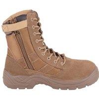 ABSOLUTE FOOTWEAR Men's Leather Suede Lace Up Oil Resistant Outdoor Hiking High Boot in Camel | Size: 11