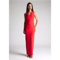 Vesper Women's V-Neck Maxi Dress in Red | Size: 6