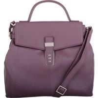 VALITA Women's Premium Soft Genuine Leather Top Handle Cross Body Shoulder Handbag in Purple