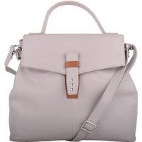VALITA Women's Premium Soft Genuine Leather Top Handle Cross Body Shoulder Handbag in Ivory