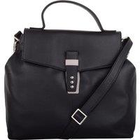 VALITA Women's Premium Soft Genuine Leather Top Handle Cross Body Shoulder Handbag in Black