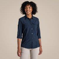 Craghoppers Women's Nosilife Adventure' Long Sleeved Shirt With Insect Repellent Technology in Navy | Size: 12