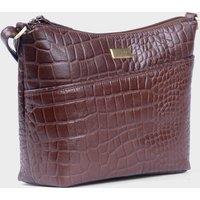 'CAROL' Embossed Croc Real Leather Designer Crossbody Shoulder Bag