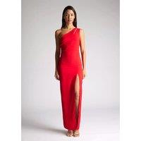 Vesper Women's One Shoulder Maxi Dress with Cut-out in Red | Size: 6