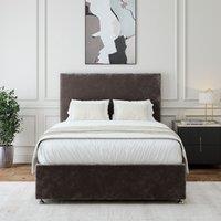 Bedmaster Chenille Divan Base in Charcoal | Size: Small Double