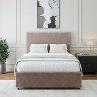 Bedmaster Chenille Divan Base in Silver | Size: Double