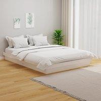 Berkfield Home Bed Frame White Solid Wood Pine 120x200 cm | Size: Small Double