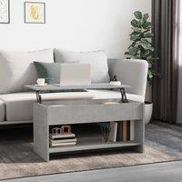 Berkfield Home 809651 Coffee Table Concrete Grey 102x50x52, 5 cm Engineered Wood