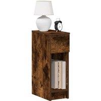 Bedside Cabinet with Drawer Smoked Oak 20x36x60 cm