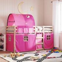 Berkfield Home Bunk Bed without Mattress Pink 80x200 cm Solid Wood Pine