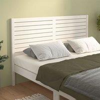 Berkfield Home Bed Headboard White 206x4x100 cm Solid Wood Pine | Size: 206 x 4 x 100 cm