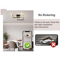 Goeco Square LED Aluminum Ceiling Light Black 64*39*10CM Diameter 30.5cm 42W Neutral Light 4500K 220V