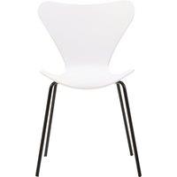 Orsina Laila Dining Chair With White Seat in Black
